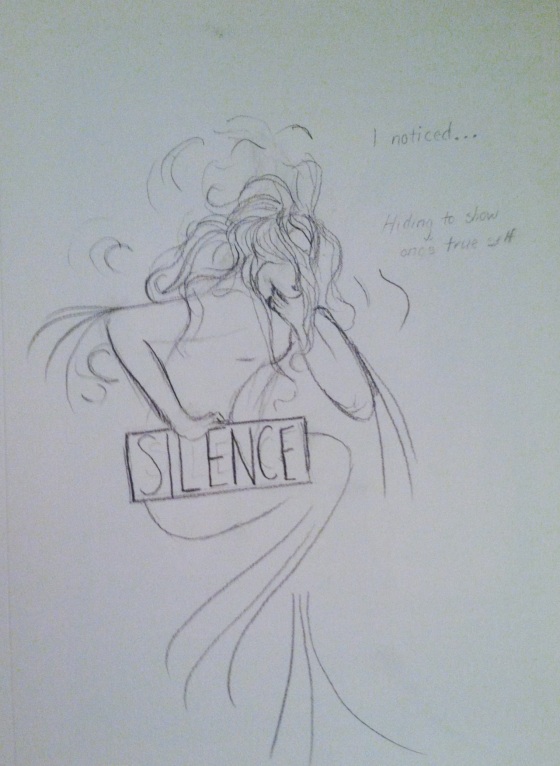 ("Silence". Saturday 3/29/14. Pencil.)