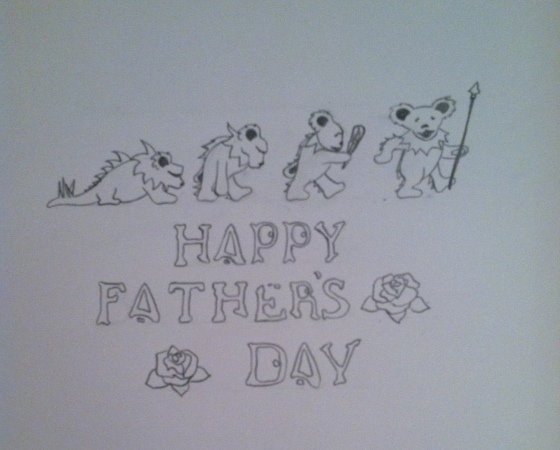 ("Father's Day". Sunday 6/15. Pencil.)